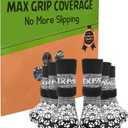 EXPAWLORER 6PCS Anti-Slip Dog Socks to Prevent Licking Paws,Dog Shoes for Hot Pavement,Best Paw Protector Traction Control on Hardwood Floor,Dog Booties for Puppy Small Medium Large Senior Dogs (Grey) S