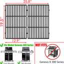7524 Genesis 300 Series Grates Replacement Parts for Weber Grill Grates Genesis E-310 E-320 E-330 S-310 S-320 S-330 EP-310 EP-320 EP-330 Weber Genesis Grill Parts 2 PCS Cast Iron Grid 19.5 x 25.8 Inch
