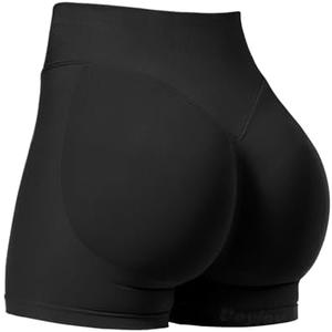 VOYJOY Women Workout Impact Shorts 2.5"/ 3.6"/ 4.5"/ 6" Scrunch Butt Lifting Gym Seamless Booty Biker Shorts Small