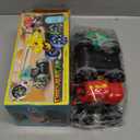 Intoypad 3 Pack Dinosaur Car Toys for Kids Toddlers, Light up Wheels Monster Truck Toys for Boys 2 3 4 5 6 7 8 Years Old Christmas Birthady Gifts Press & Go Dino Trucks Toy for Toddler Boy Baby