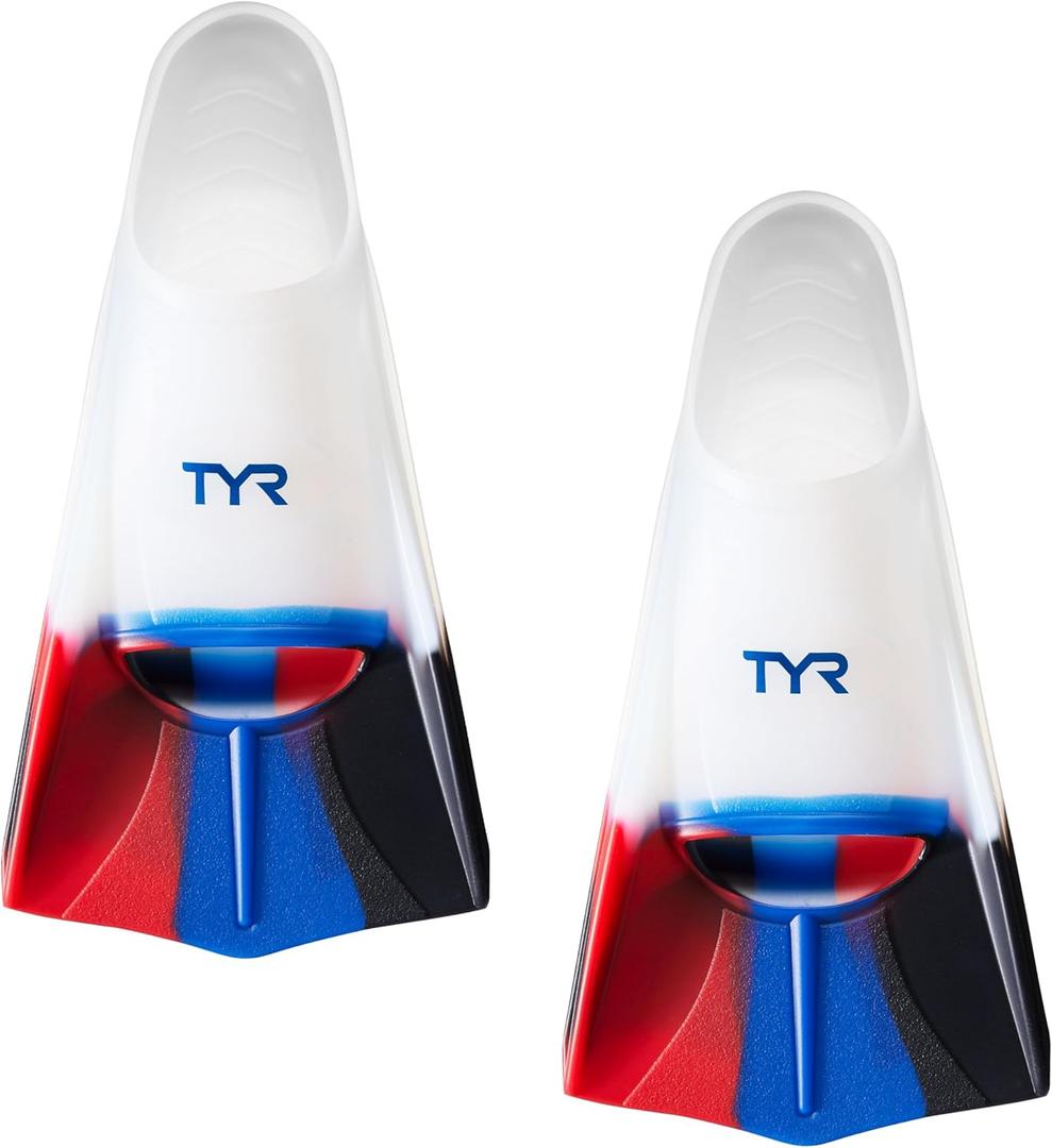 TYR Stryker Silicone Swim Fin for Racing and Training (X-Large, Clear)