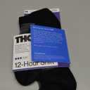 Thorlos Wcxu Max Cushion 12 Hour Shift Crew Socks (Medium, Black/Grey)