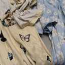 Ekouaer 2 Pack Womens Pajama Sets Long Sleeve Sleepwear Long Pants Loungewear Soft Pjs Set with Pockets (Medium, Light Blue Daisy/Apricot Butterfly)