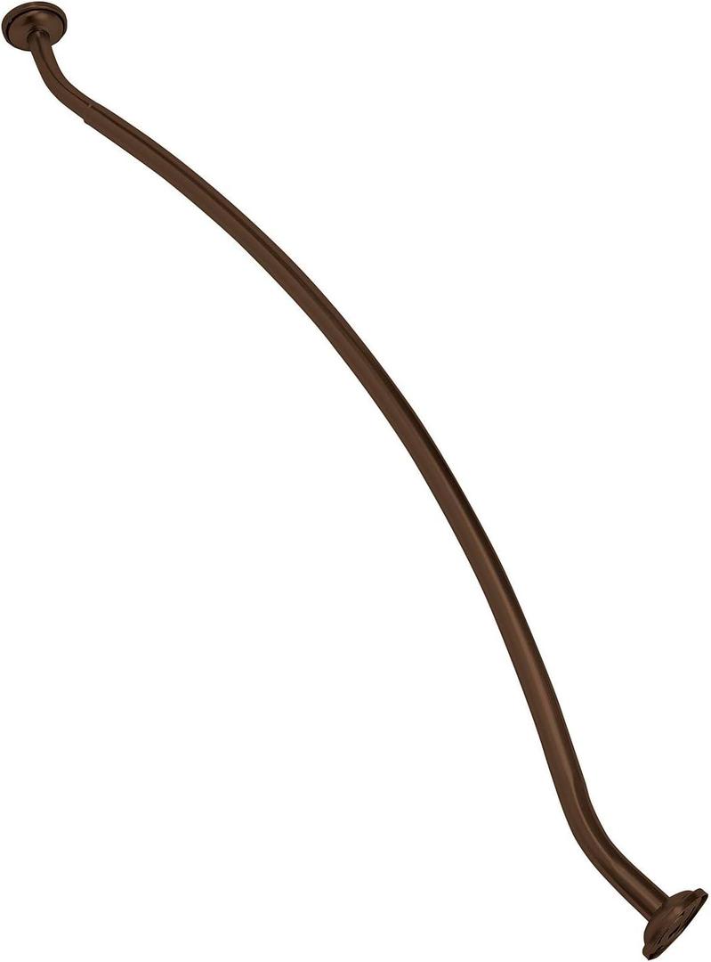 Bath Bliss Curved Shower Rod | Adjustable 42"-72" Inch | Bathroom Shower Curtain and Liner Rod | 33% More Space | Wall Mounted | Easy Installation | Oil Rubbed Bronze