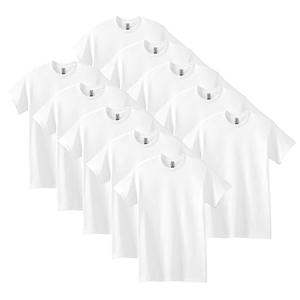 Gildan Mens Heavy Cotton T-Shirt, Style G5000, Multipack, White, Small US 10 Pack