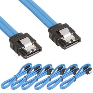 6Pack Straight SATA III Cable 6.0 Gbps L=24 Inches 6 Gbps Data (6Pack Blue)
