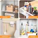 Tension Curtain Rod 26 to 48 Inch Adjustable Tension Rods 6 Pack Expandable Spring Tension Rod White No Drilling for Closet Kitchen Cupboard Wardrobe Door Bookshelf DIY Projects