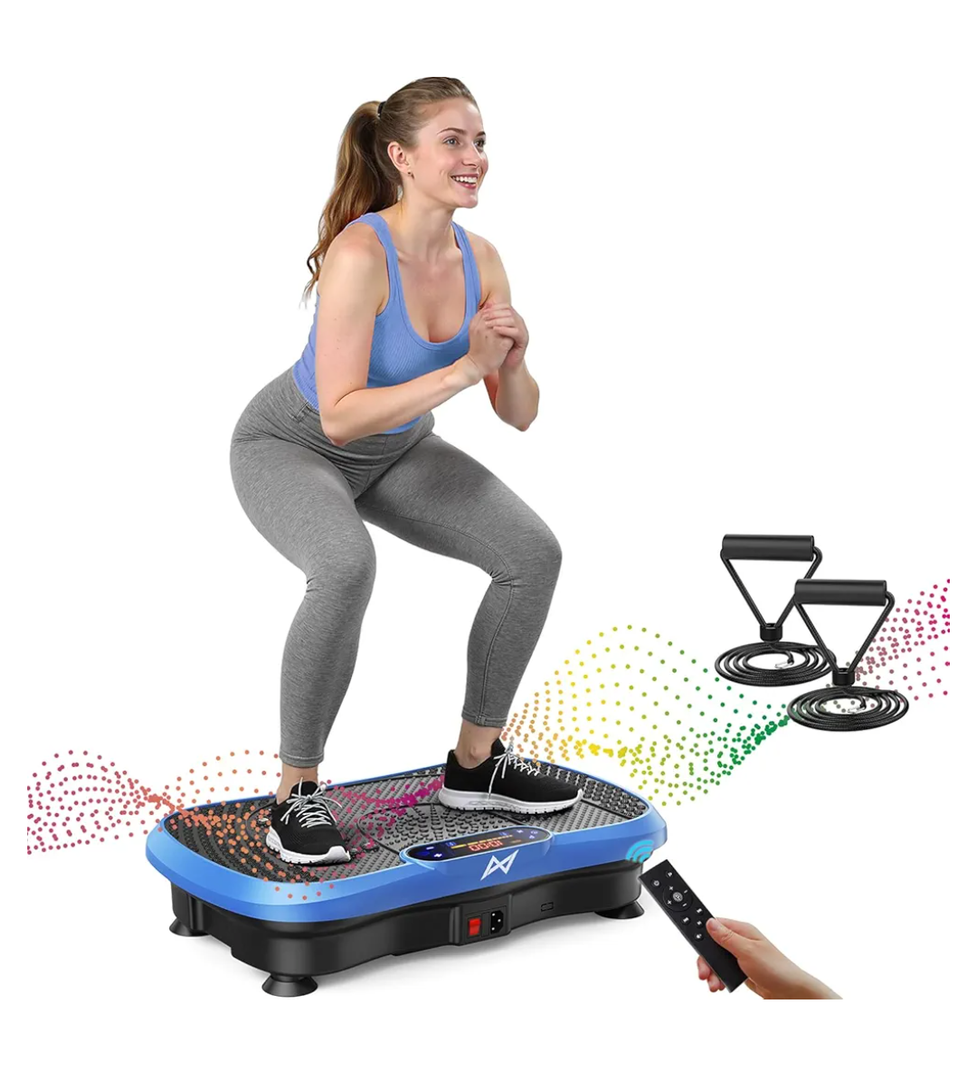 AXV Vibration Plate Fitness Platform Exercise Machine Vibrating Shaking Full Body Shaker Workout Vibrate Stand Shake Board Sport Gym for Weight Loss Fat Burner for Women Men