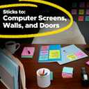 Post-it Super Sticky Notes Value Pack, 24 Pads, Convenient School Bus Carry and Storage Case, 2X The Sticking Power, 3x3 in, Bright Colors (Orange, Pink, Blue, Green, Yellow), Recyclable (654-24SSBUS)