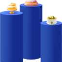 SaitiMade Set of 3 - Royal Blue Cylinder Pedestal Stand Covers, Spandex Cylinder Stand Covers for Party, Wedding or Birthday Event Decor - Only Contains Cylinder Covers