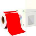 3 x 5 Inch 250Pcs Rectangle Color Coding Stickers,Strong Adhesion, Easy to Write for Organization,Inventory,Business Labeling,Red