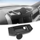 HUYINPJ 5" 8.4" Screen Dashboard Phone Holder Compatible with 2019-2026 Ram 1500 2500 3500 w/ 12V Outlet Part Center Console Organizer Dash Tray Phone Mount for 2025 RAM Accessories (DodgeRam 2019-2026)