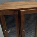 Sunhoo Bread Box for Kitchen Countertop Wooden Bread Storage Container Bin 2 Layer Breadbox Holder Large Capacity Keeper Vintage Farmhouse Food Organizer Pantry Shelf Acrylic Window (Brown)