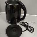 Elite Gourmet EKT1821 1.8L Double Wall Insulated, Cool-Touch 1500W Kettle w/Stainless Steel Interior & Lid, 360 Swivel Base for Cord Free Serving, Power On Lever, Auto Shut-Off, Boil Dry, Black (1.9 Quarts)