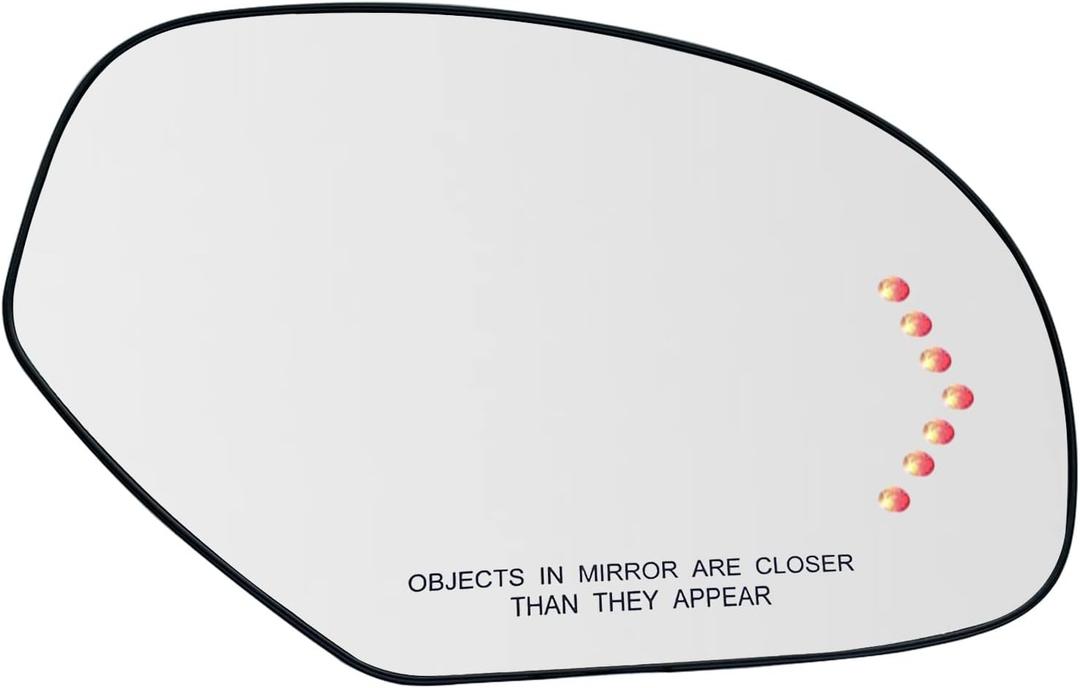 Passenger Side Heated Mirror Replacement For 2007-2013 Cadillac Escalade Yukon Suburban Silverado GMC Sierra Tahoe Avalanche Sierra - Side Mirror with Rear Holder and Turn Signal