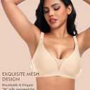 Bras for Women Wireless Seamless Mesh Push Up No Underwire Plus Size Soft Comfortable Sleep Everyday Brattlets with Extender (XL)