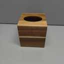 ALELION Tissue Box Cover Square - Acacia Wood Tissue Box Holder for Tabletop Night Stands Bathroom Office - Decorative Facial Cube Tissue Box Cover for Modern Farmhouse Decor
