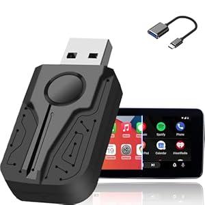 Autonano USB Carplay Wireless Adapter, Android Auto Adapter Dongle, Easy Plug & Play, Compatible with Cars from 2016 & iPhone Android Phone 2024 Upgrade