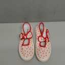 Hehainom Girls Toddler Canvas Sneakers Kids Bow Wedding Party School Uniform Sneaker Shoes (13 Little Kid, Red)