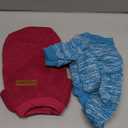 2 Pack Dog Sweaters for Small Dogs - Warm Winter Puppy Sweaters Cute Soft Dog Clothes Outfit Pet Costume for Boy Girl Doggie, Cat, Bulldog Pug Yorkie Kitten Chihuahua (Wine Red, Blue)