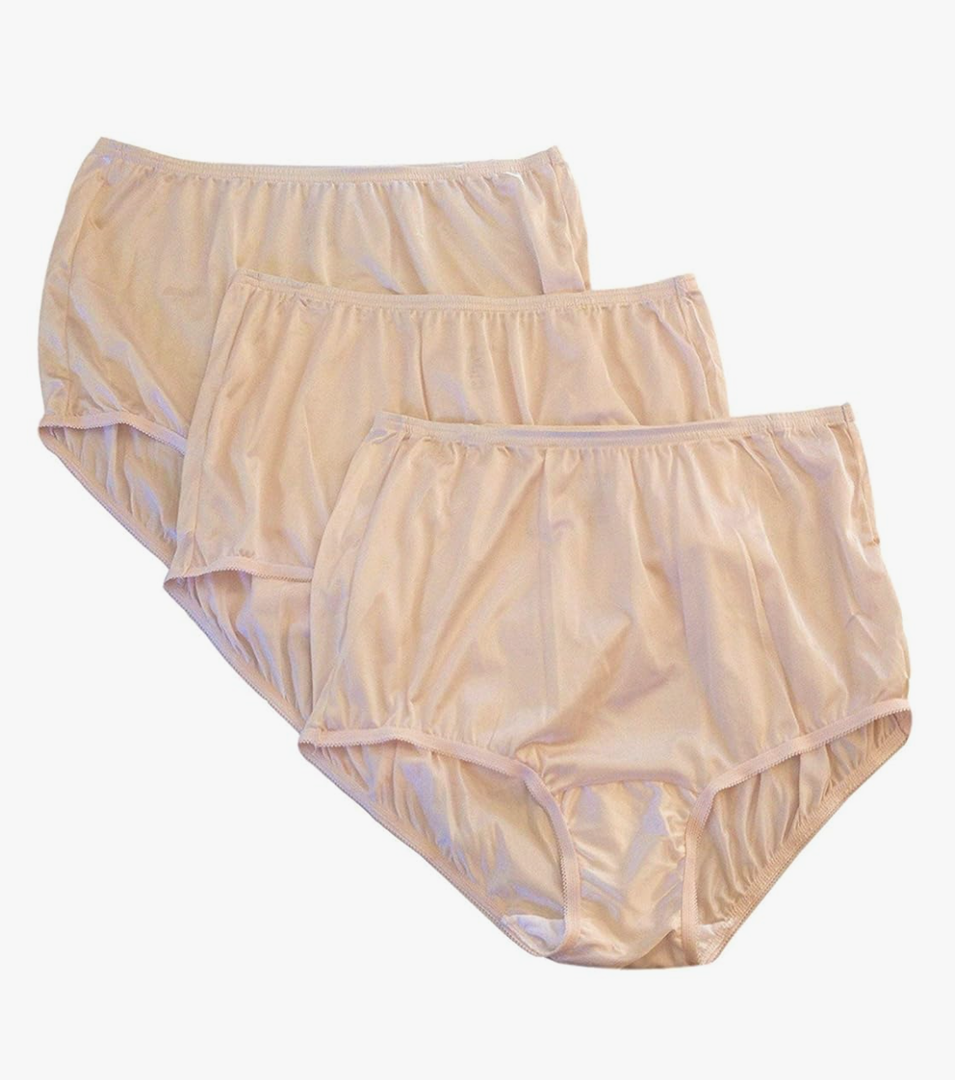 3 PCS Vanity Fair Women's Perfectly Yours Ravissant Nylon Brief Panties, Size M