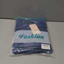 MASCOMODA Womens Sweaters Fall 2025 Oversized Striped Sweater Long Sleeve Polo V Neck Loose Side Slit Knitted Tunic Tops (Blue, L)