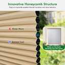 No Drill Cellular Shades Cordless Blackout Honeycomb Blinds 36"Wx64"H Beige | No Tool No Drill Design for Super Easy Installation, Cordless Design for Kids & Pets Safety, Aluminum Top Rail & Bottom Rod