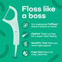 4 x Plackers Micro Mint Dental Flossers, Fold-Out Toothpick, Super Tuffloss, Easy Storage with Sure-Zip Seal, Fresh Mint Flavor, 150 Count (Pack of 4)