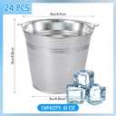 Didaey 24 Pack Galvanized Metal Buckets Bulk 6 Inch Small Ice Buckets Iron Candy Pail with Handle for Garden Planters Vase Table Centerpieces Crafts Wedding Party Favors Accessories Decorations