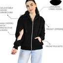 Inspired Comforts Unisex Dialysis Hoodie Sweatshirt with Two Way Zips for Arm Port Access | Full Sleeve |Warm Fleece| L, Black