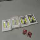 VIBELITE LED Night Light Switch, 12 Total Batteries Included, 200 Lumen Wireless COB LED Switch Light, Under Cabinet, Shelf, Closet, Garage, Kitchen, Stairwell and Emergency, Battery Operated, 4 Pack