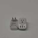 2 Pack European Plug Adapter USB C, TESSAN US to Europe Adapter 4 Outlets 3 USB Charger, Type C International Power Adaptor to Italy Spain France Portugal Iceland Germany, Europe Travel Essentials