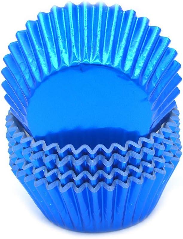 3 x Standard Blue Foil Cupcake Liners Muffin Baking Cups for Party and More, 100-Count