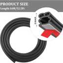 52.5Ft Car Door Seal,Thickened Rubber Automotive Weather Stripping for Hoods,Trunks,Windows,Universal Soundproof Car Weather Stripping Car Accessories for Most Car,Truck,SUV (52.5Ft)