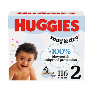 Huggies Size 2 Diapers, Snug & Dry Baby Diapers, Size 2 (1218 lbs), 116 Count