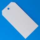 Unstrung Large White Paper Tags - 4 3/4" x 2 3/8" - Box of 100 Blank Shipping Label Tags #5 with Reinforced Hole, Hang Tags Bulk