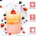 50 Pack Mini Dessert Cups  Small Plastic 3 oz Slanted Round Shooter Disposable Clear Plastic Parfait Appetizer Cup for Tasting Sample Appetizers