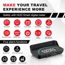 SHELITA Speedometer Heads Up Display Car HUD M8, OBD Digital Speed, Engine RPM, KM/MPH Switch, Water Temperature, Voltage, Satellite Numbers, Driving Distance, Multi-alarm, etc for All Cars After 2007