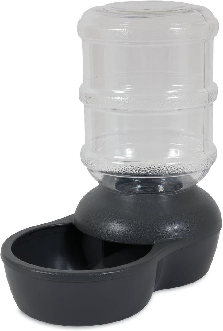 Aspen Pet Lebistro Cat and Dog Water Dispenser, Made in USA (Large, Dark Gray)