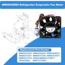 Upgraded WR60X26866 WR60X26033 Refrigerator Evaporator Fan Motor Compatible with GE Refrigrator,Replace V80E14MS2A3-57A611,WR60X10341, WR60X26030, WR60X10356, WR60X10357 DC13.6V 0.16A