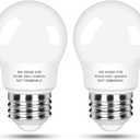 LED Refrigerator Light Bulb 40 Watt Equivalent, 120V Fridge Appliance Light Bulb 4W Daylight White 5000K, Waterproof A15 Fridge Light Bulbs 450LM, E26 Freezer Light Bulbs Non-dimmable, 2Packs