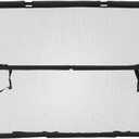 Happybuy 56" Wide Car Divider, Universal-Fit Dog Car Barrier for Full-Size Sedans, Trucks, SUVs. Black, Polyester Mesh, Clip Fastener