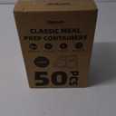 Glotoch 50 Pack 32 oz Meal Prep Containers Reusable, 2 Compartment Food Containers with Lids To Go Containers, Lunch-Microwave, Freezer, Dishwasher Safe