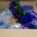 Shappy 90 ft 6 Rolls Wedding Tinsel Garland Decor Glitter Metallic Twist Garland Wedding Summer Luau Birthday Party Indoor Outdoor Hanging Home Decor(Multicolor)