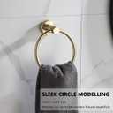 BGL Towel Ring Brushed Gold Stainless Steel 304 Towel Ring Wall Mount Bathroom Towel Holder Round Towel Hanger