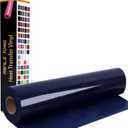 RENLITONG Navy Iron on Vinyl 12Inch by 15ft Roll HTV - Heat Transfer Vinyl for T-Shirt HTV Rolls for All Cutter Machine - Easy to Cut & Weed for Heat Transfer Design