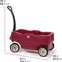 Step2 Neighborhood Wagon, Kids Ride On Toy, Stroller Substitute, Includes Seat Belts, Made of Durable Plastic, Max Weight 75 lbs., For Toddlers 1.5-5 Years Old, Red