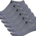 Adidas Men's Athletic Cushioned No Show Socks (6 Pairs) Durable & Comfortable, Size 12-15 (Gray)