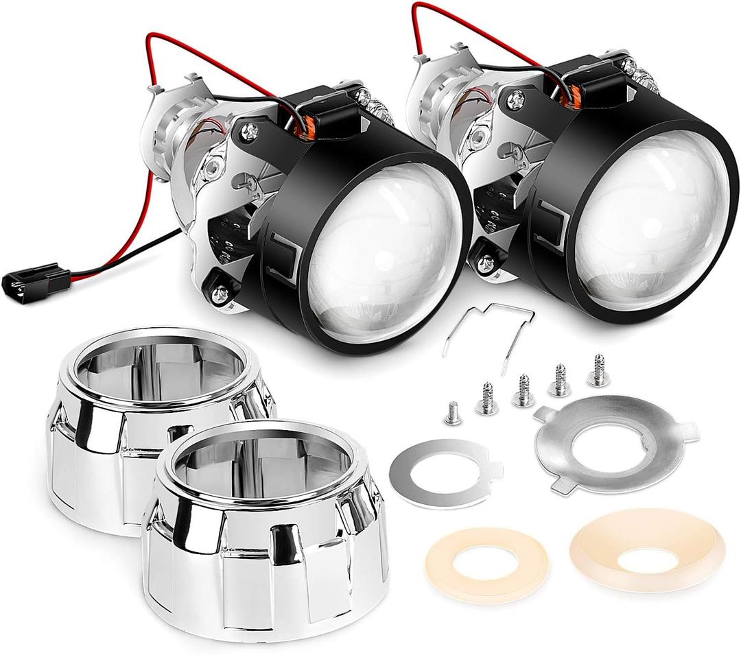 Nilight 2.5" LHD H1 Bi-xenon HID Projector Lens Low High Beams with Shrouds For H4 H7 H11 9005 9006 9007 H13 Headlight