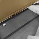 YooKoo Foldable DJ Booth for Tool-Free Assembly, DJ Table with White & Black Scrims, Metal Frame DJ Facade, DJ Stand with Cable Hole and Carry Bag, for Parties & Events & Small Studios, 46.5 inches x 21.25 inches x 42.5 inches